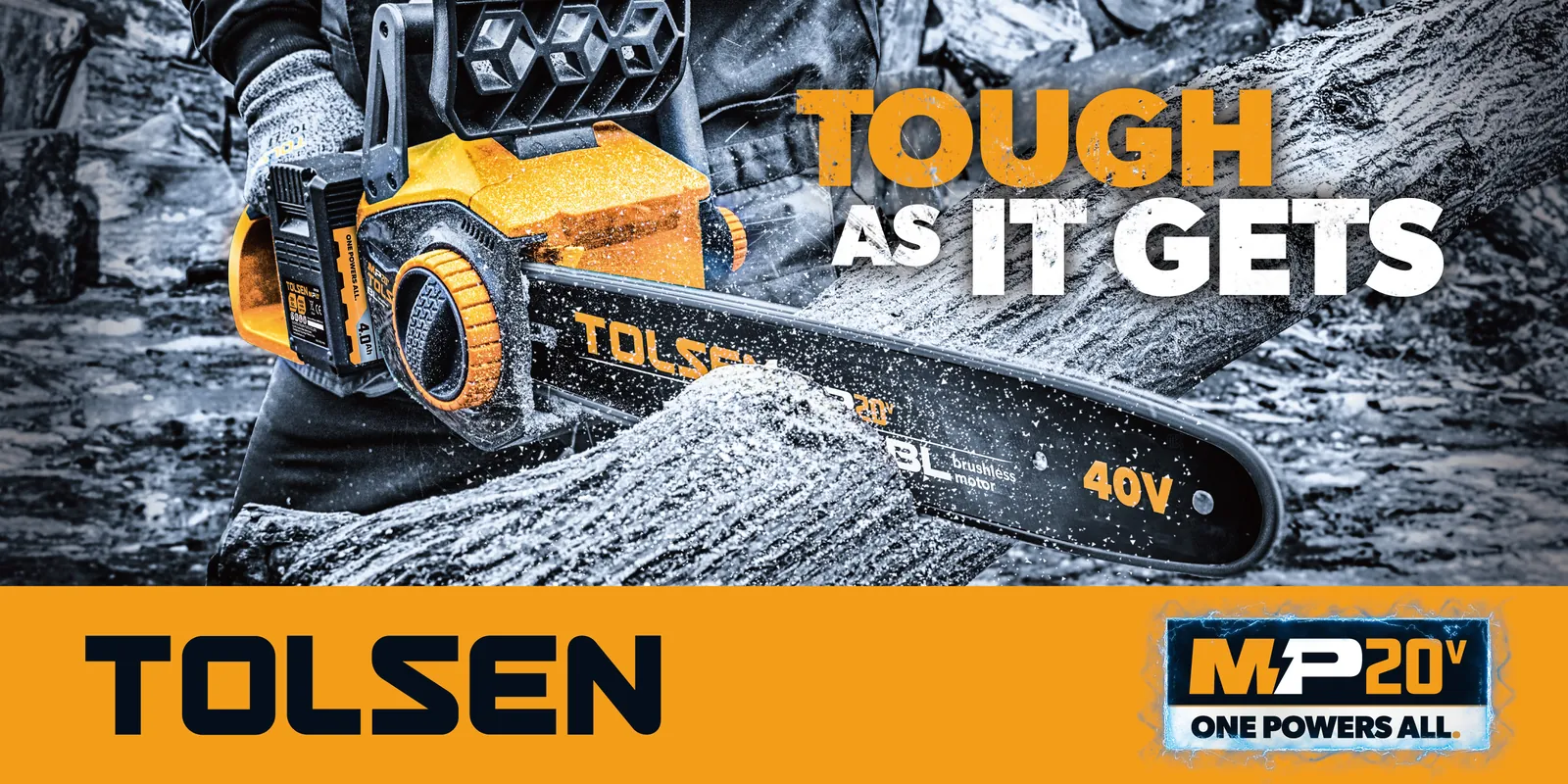 Tolsen 40V chainsaw: Tough as it gets