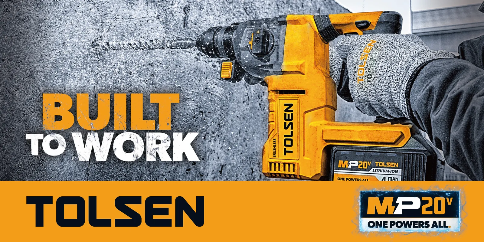 Tolsen 20V rotary hammer: Built to work